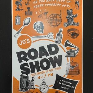 Vintage Jo's Coffee " Road Show " Poster 11x17
